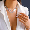 Multi-Layer Chain Choker Necklace – Elegant Gold & Silver Statement Jewelry