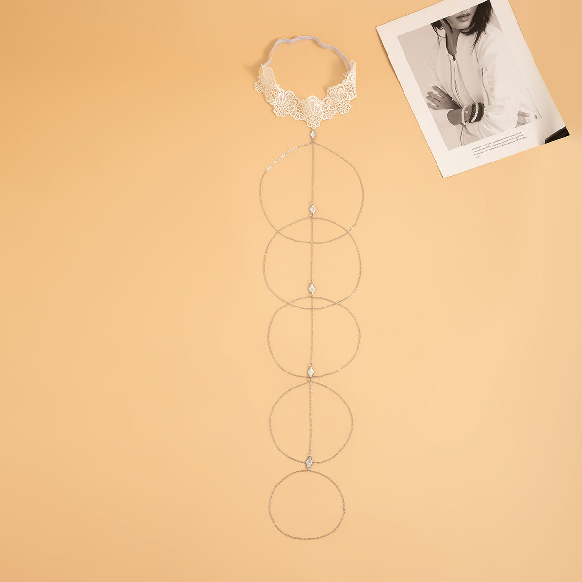 Silver Crystal Leg Chain – Dainty Thigh & Foot Jewelry for Women