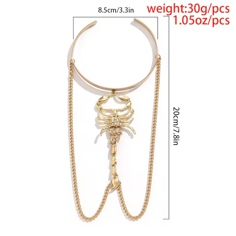 Bold Scorpion Arm Cuff - Statement Upper Arm Bracelet