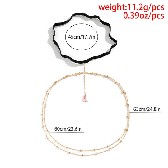 Boots & Beyond Crystal Chain - 2 Tier Leg Statement Piece