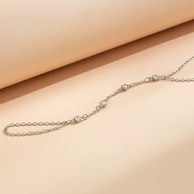 Gold & Silver Crystal Hand Chain Bracelet – Elegant Finger Harness Jewelry