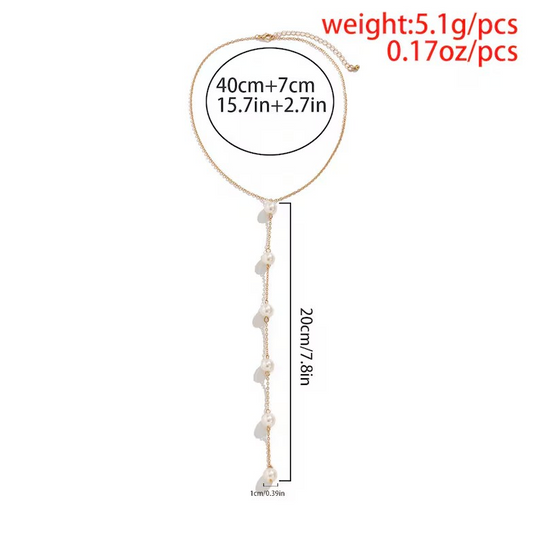 Sexy Pearl Chest Necklace -  Body Chain Bra - Evening & Intimate Wear