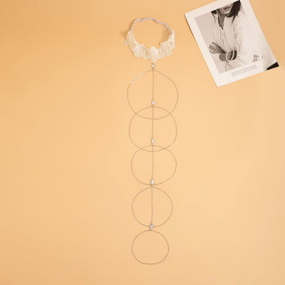 Silver Crystal Leg Chain – Dainty Thigh & Foot Jewelry for Women