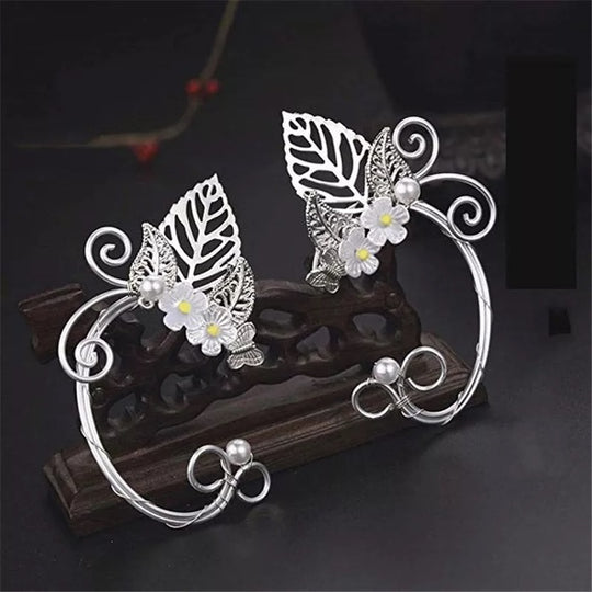 Butterfly Ear Wrap – Single Pearl Charm Floral Wing Ear Cuff