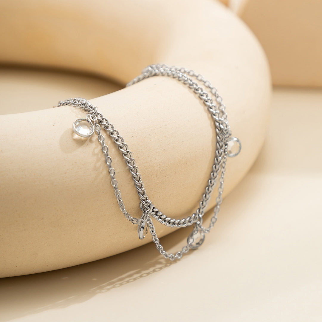 Bohemian Wave Tassel Bell Anklet - Single Summer Boho Jewelry