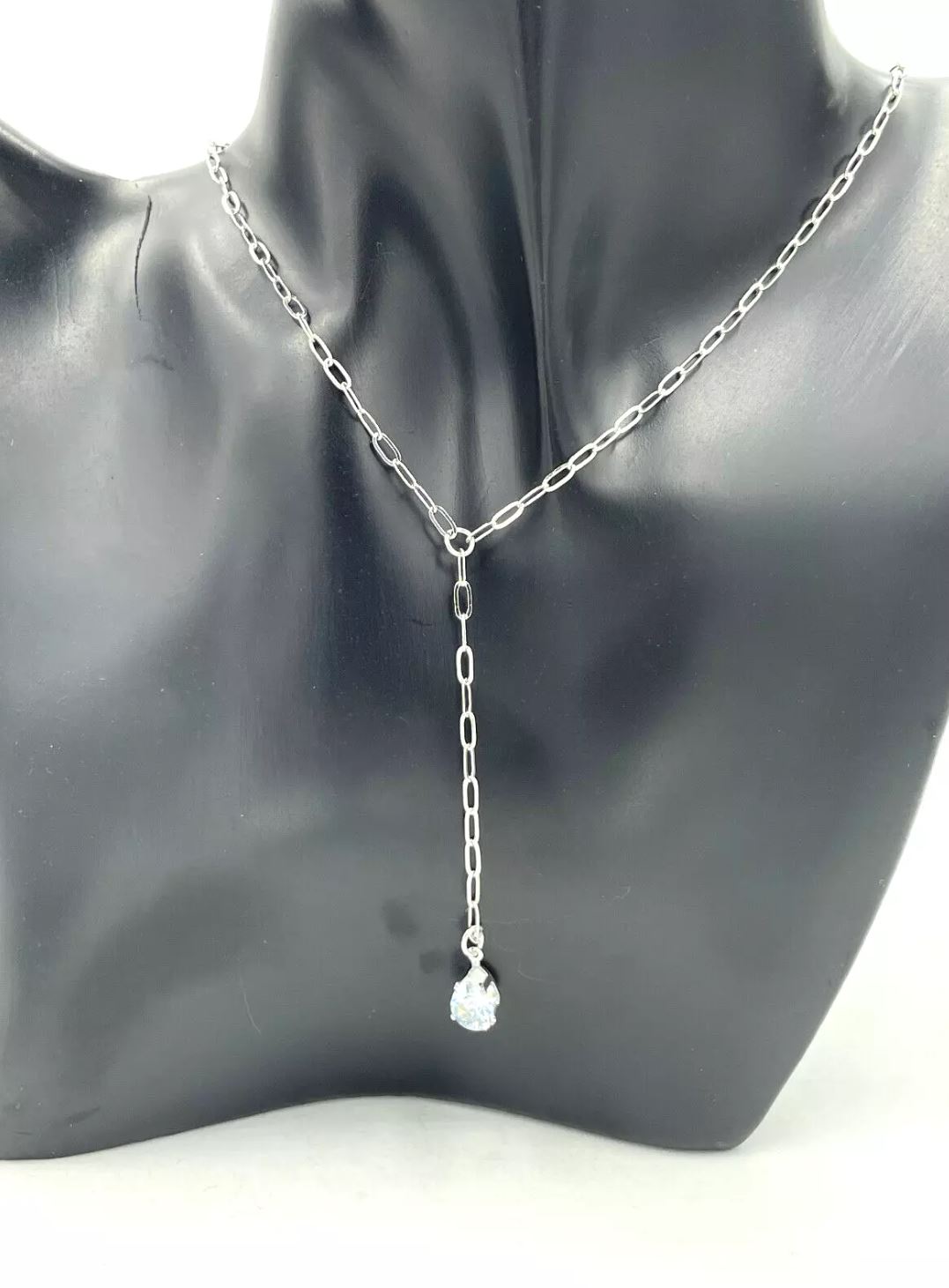 Olivia Necklace - Pearl Pendant Necklace - Lariat Necklace