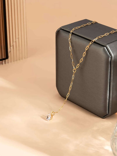 Olivia Necklace - Pearl Pendant Necklace - Lariat Necklace