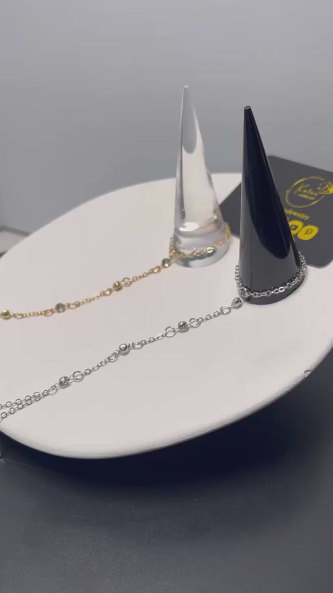 Gold & Silver Crystal Hand Chain Bracelet - Elegant Harness