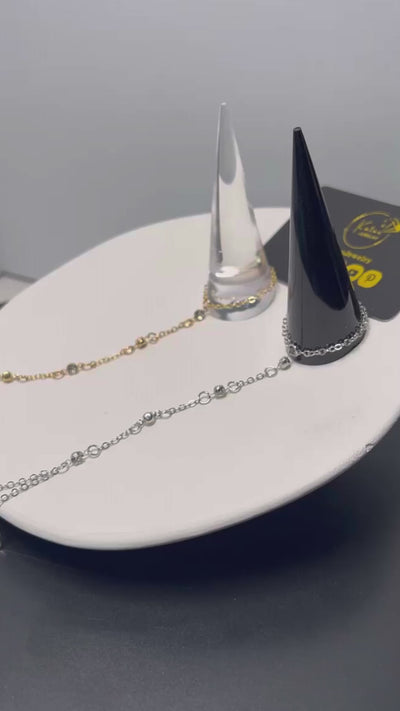 Gold & Silver Crystal Hand Chain Bracelet – Elegant Finger Harness Jewelry