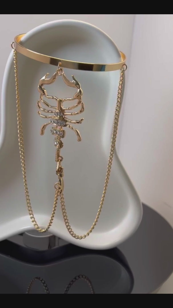 Bold Scorpion Arm Cuff - Statement Upper Arm Bracelet