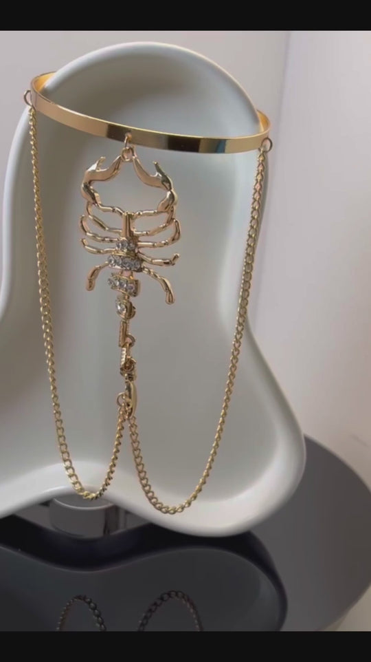 Bold Scorpion Arm Cuff - Statement Upper Arm Bracelet