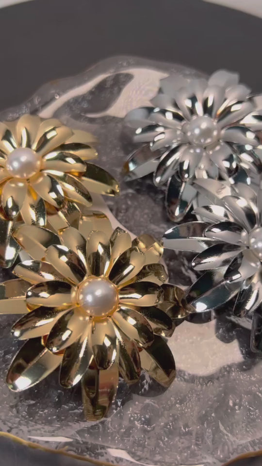 Starburst Earrings – Dangle Pearl Statement Jewelry Gift Set