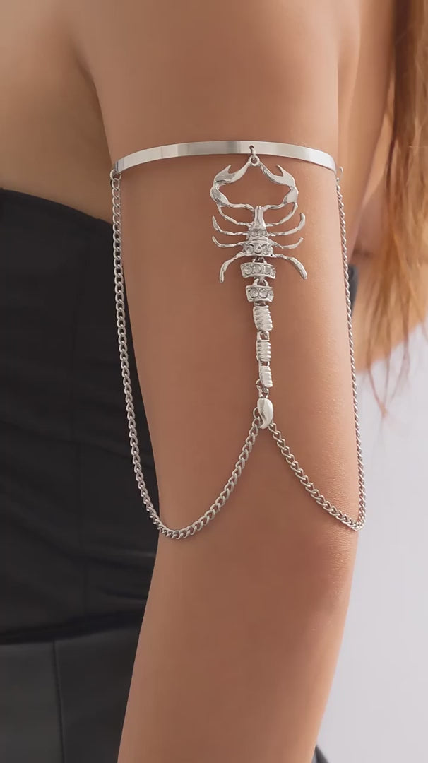 Bold Scorpion Arm Cuff - Statement Upper Arm Bracelet