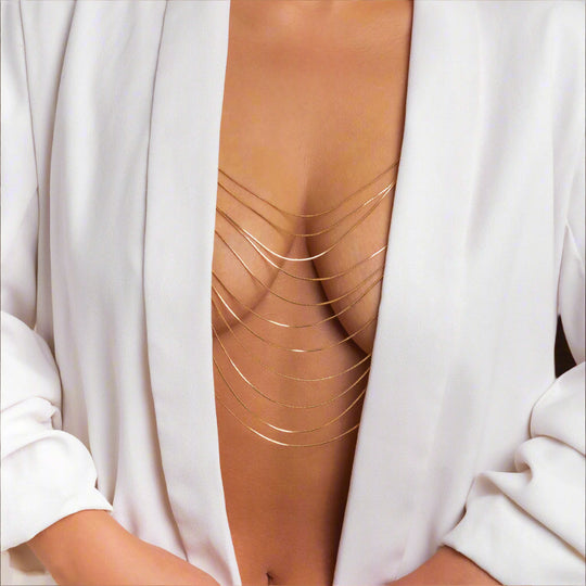 Snakebone Body Chain - Chic Hollow Backless Cable Chain - Multi-Layer Body Chain