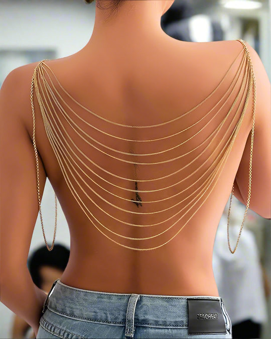 Snakebone Body Chain - Chic Hollow Backless Cable Chain - Multi-Layer Body Chain