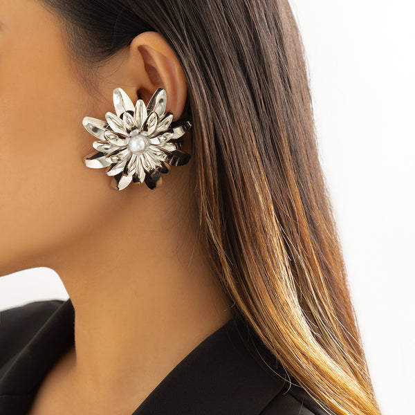 Starburst Earrings | Creative Temperament Atmosphere Earrings | Personality Jewelry Gift Earring Sets | Gift for Her | Dangle Pearl Earrings