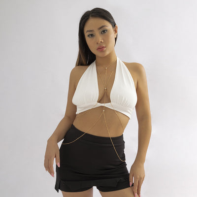 Swarovski Body Chain | Crystal Body Chains | Boho Bra Chain | Boho Belly Body Chains | Summer Beach Bikini Chain | Party Harness Body Chain