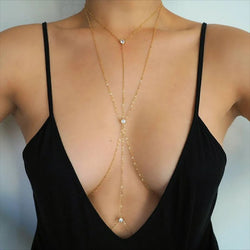 Sexy Bra Chains Crystal Waist Chain Rhinestone Body Chain Bikini Top Bra  Chain Gold Body Jewelry for