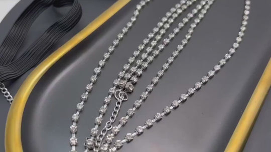 Beach Goddess 3 Tier Crystal Leg Chain - Luxury Bikini Jewelry