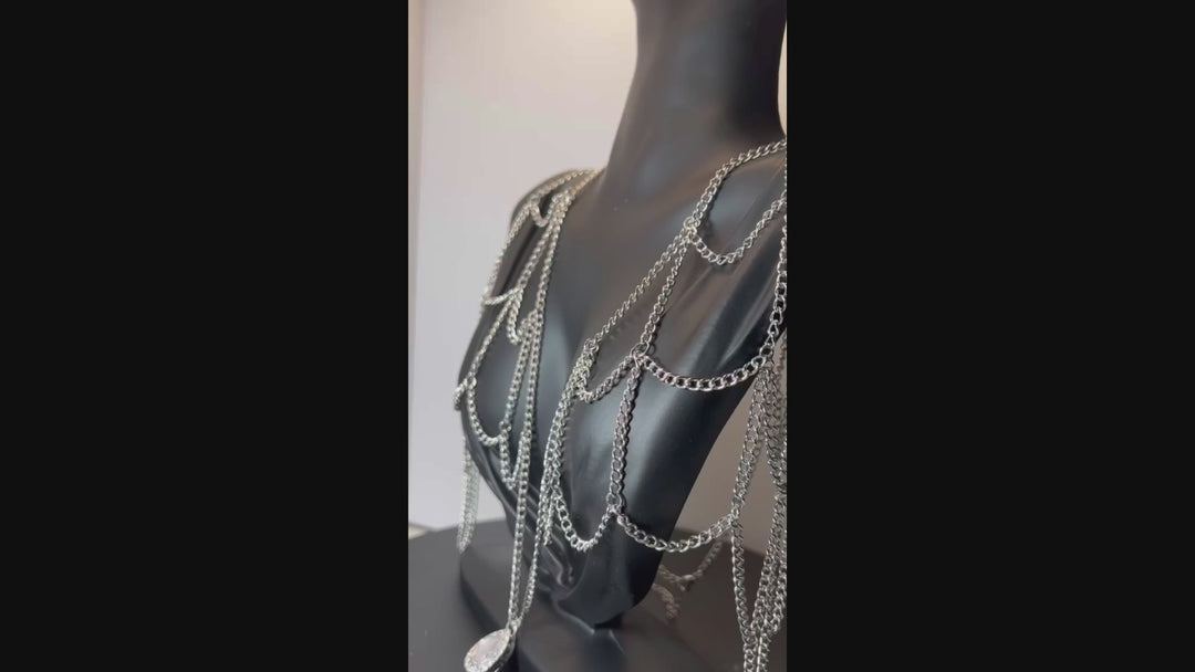 Accentuating Shoulder Chain - Wing Shoulder Chain - Bridal Body Jewelry
