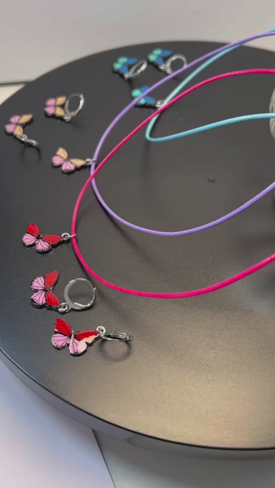 Butterfly Necklace And Earrings Set | Butterfly Jewelry Set | Butterfly Necklace Set | Butterflies Pendant