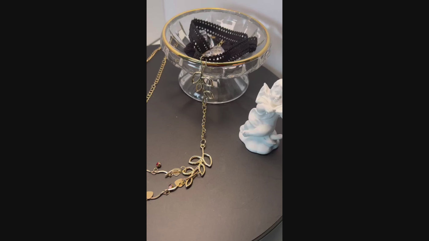 Charm Leaf Thigh Pearl | Leaf Thigh Pendant | Leaf Bead Thigh Chain | Layered Thigh Chain