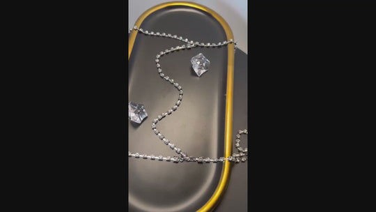 Simple Rhinestone Leg Chain - Crystal Thigh to Knee Jewelry