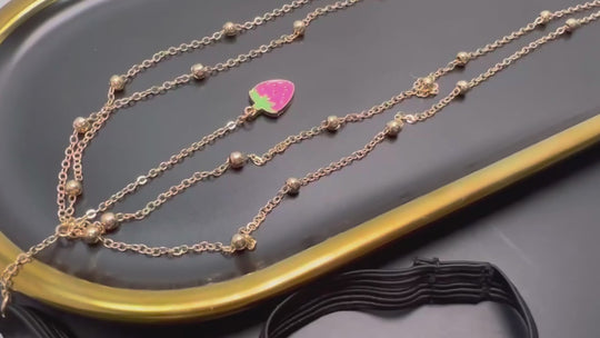 Strawberry Pendant Leg Chain - Cute Fruit Charm Thigh Jewelry