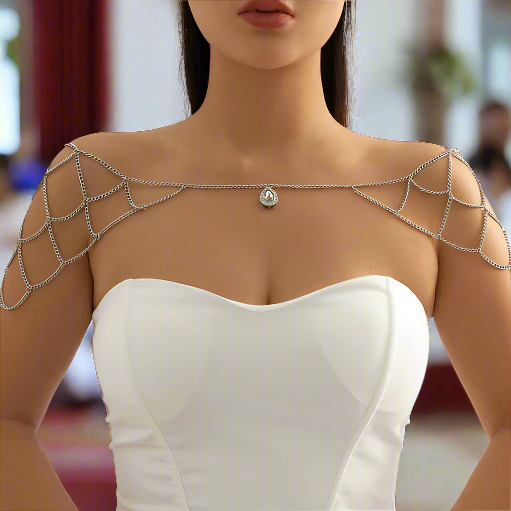 Accentuating Shoulder Chain - Wing Shoulder Chain - Bridal Body Jewelry