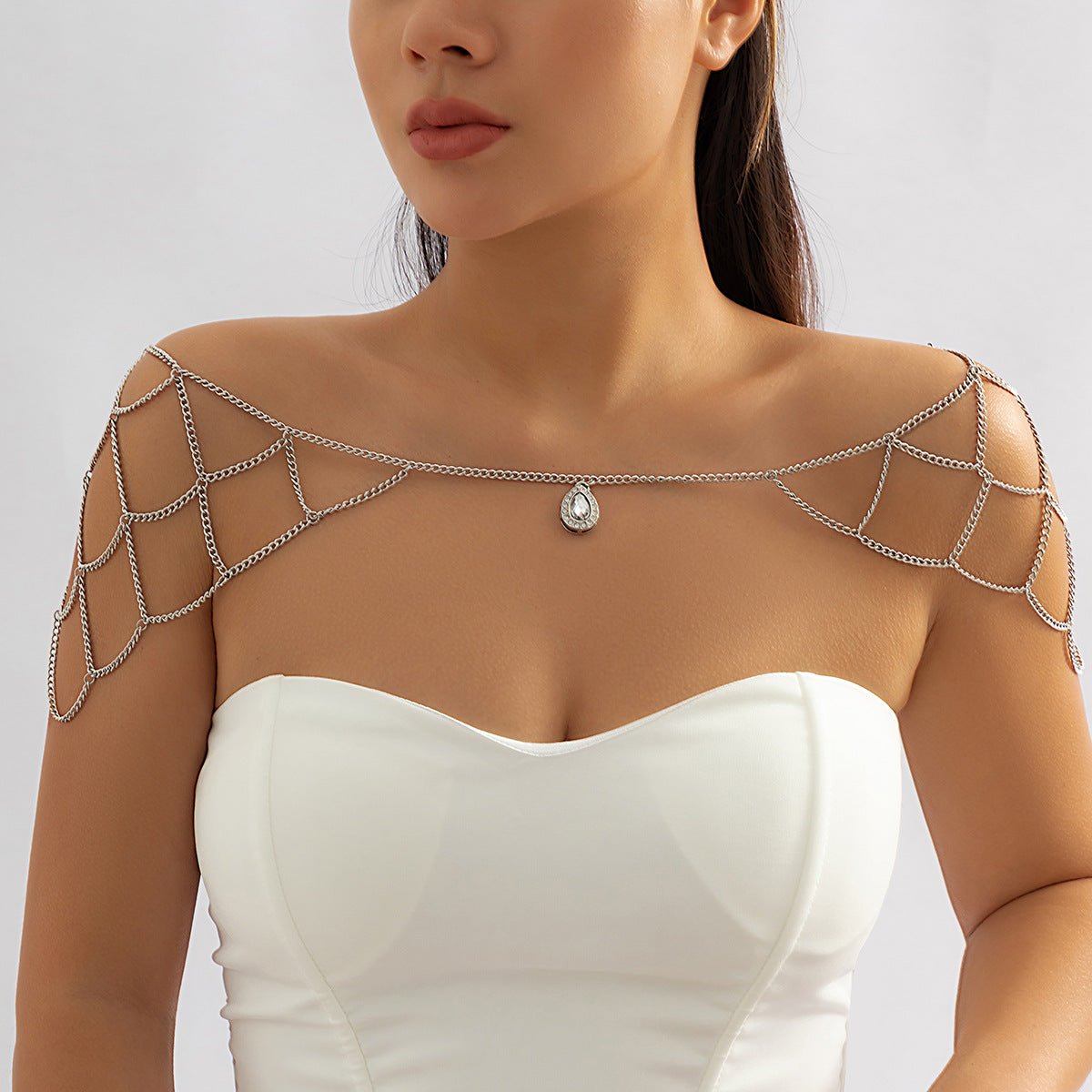 Accentuating Shoulder Chains | Bridal Shoulder Necklace | Crystal Shoulder Chain | Wing Shoulder Body Chain