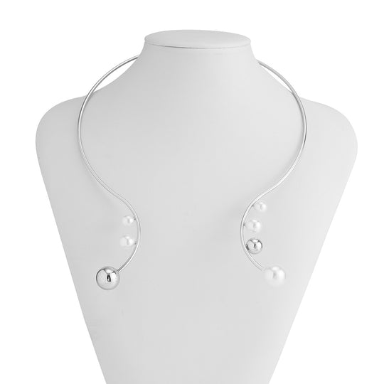 Multi-Ball Pearl Choker Necklace – Elegant Statement Jewelry