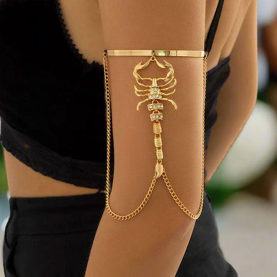 Bold Scorpion Arm Cuff - Statement Upper Arm Bracelet
