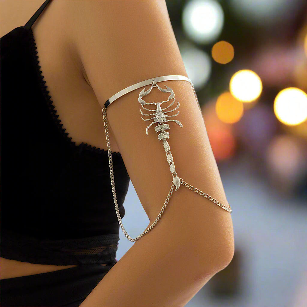 Bold Scorpion Arm Cuff - Statement Upper Arm Bracelet