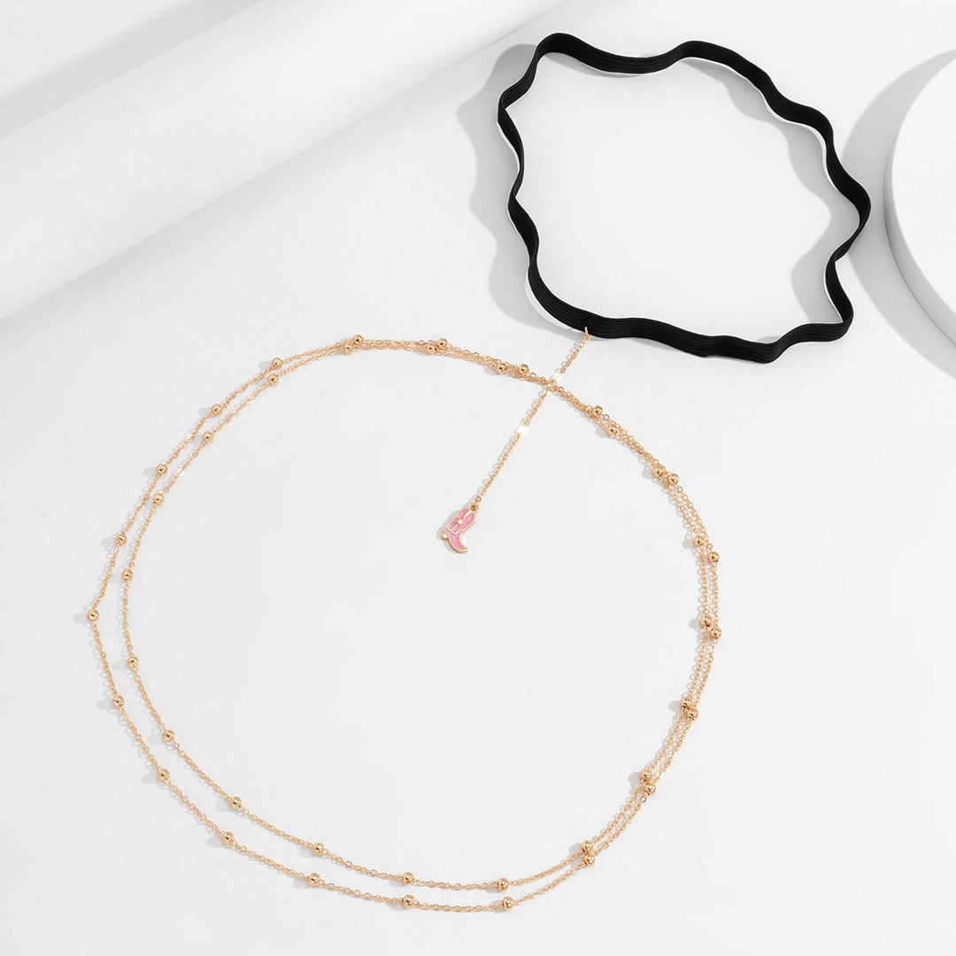 Boots & Beyond Crystal Chain - 2 Tier Leg Statement Piece