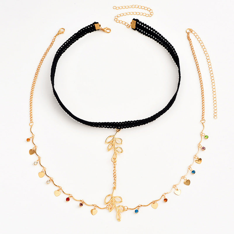 Charm Leaf Leg Chain - Delicate Gold Heart Thigh Jewelry