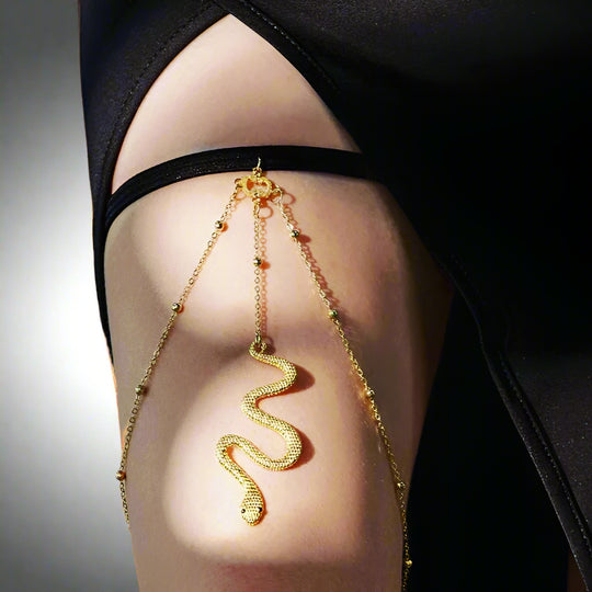 Convertible Snake Charm Chain - Dual-Wear Thigh & Neck Accessory