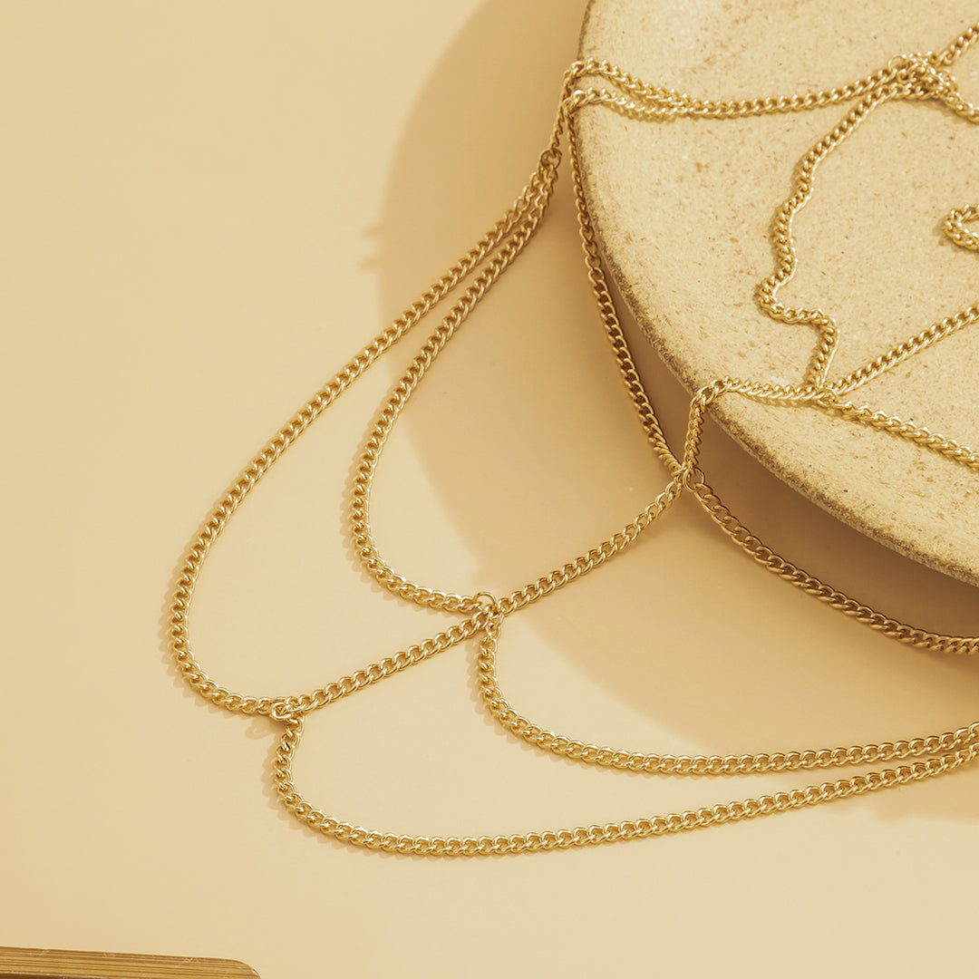 Elegant Multilayered Shoulder Chain - Minimalist Upper Arm Cuff
