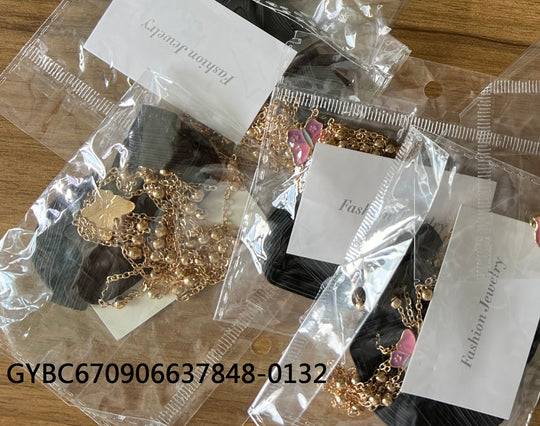 Butterfly 2 Tier Chain - Delicate Gold Beaded Leg Accessory