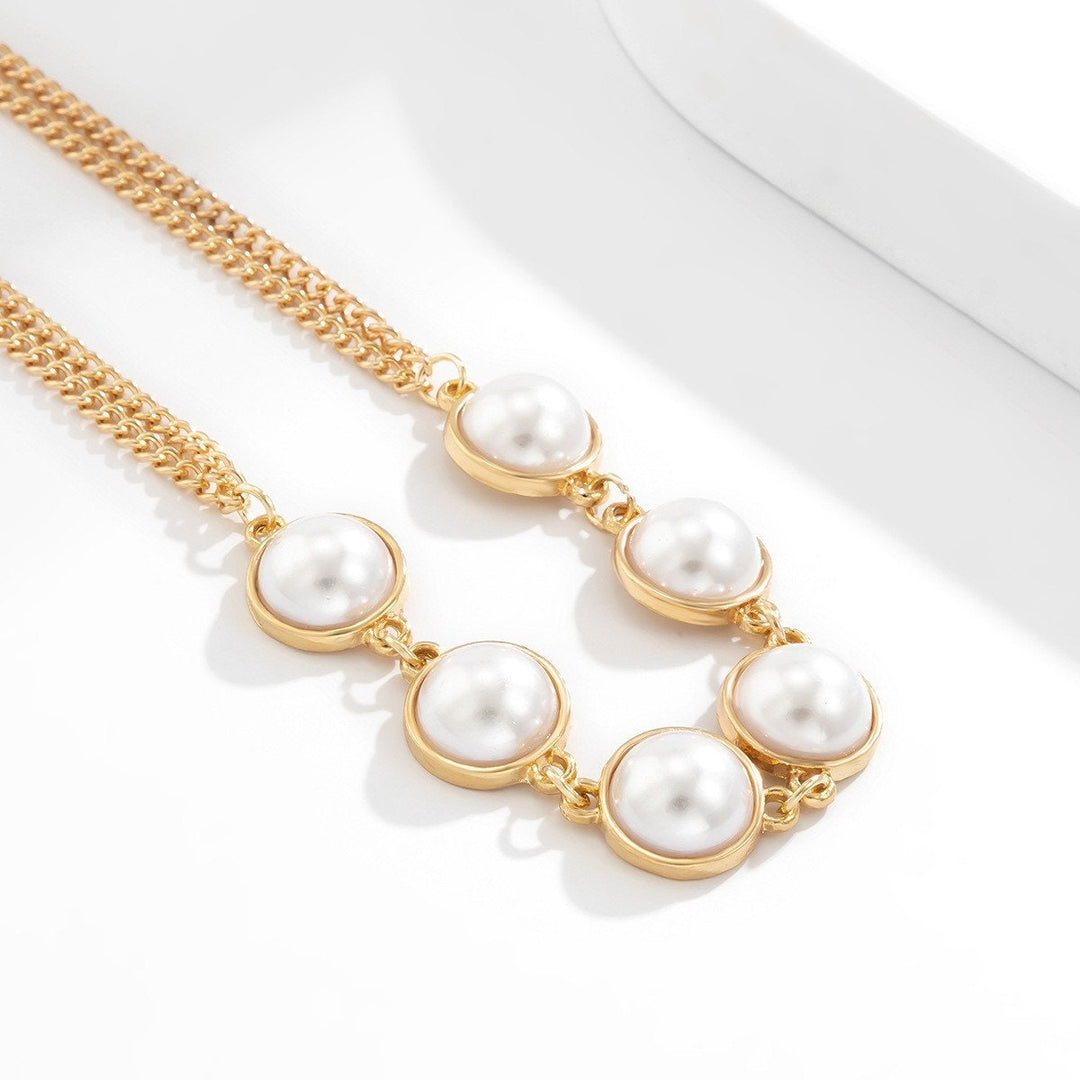 Pearl Body Chain Gold - Sexy Layered Chest Chain for Bridesmaid & Beach Wear