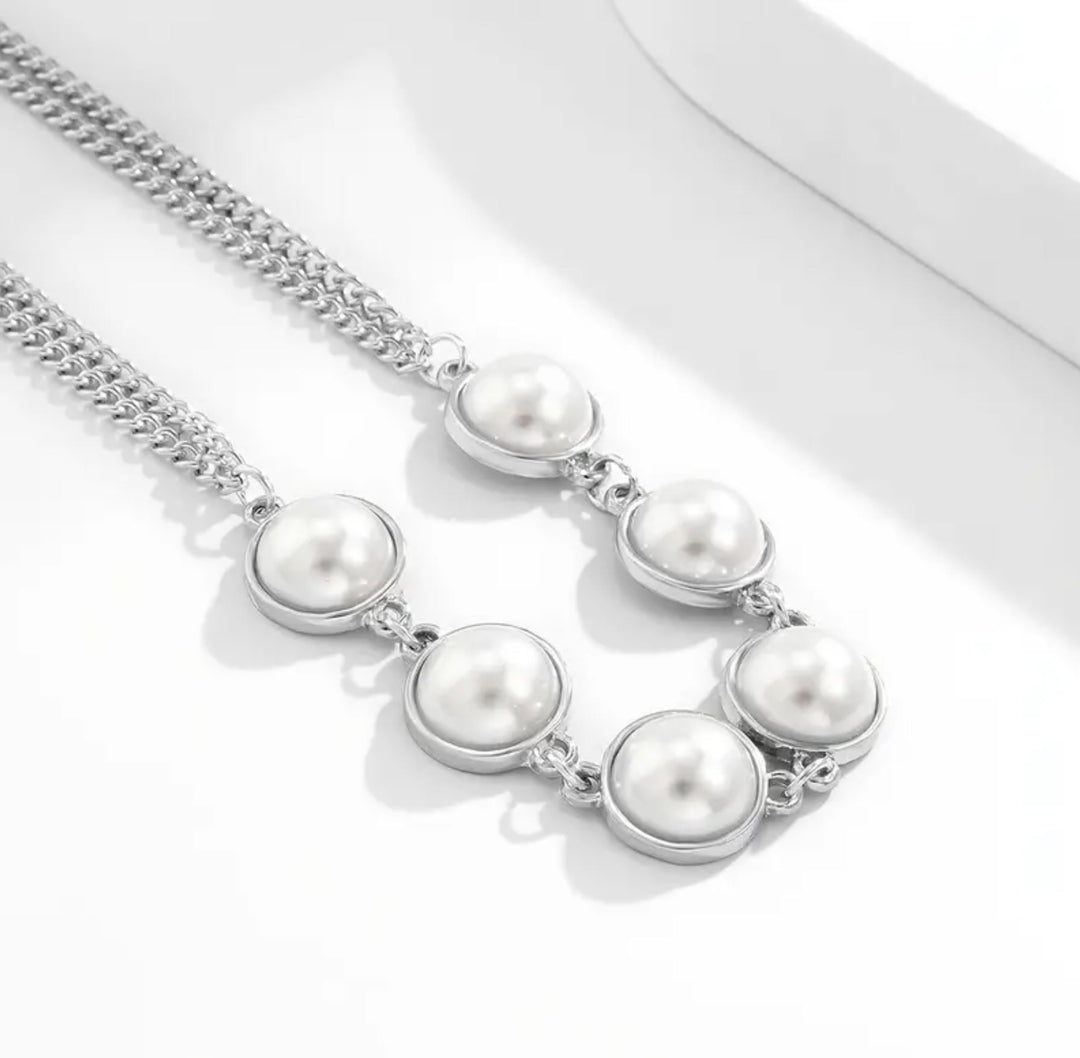 Pearl Body Chain Gold - Sexy Layered Chest Chain for Bridesmaid & Beach Wear