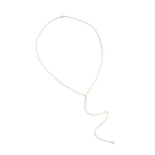 Simple Crystal Back Chain - Open Back Crystal Jewelry - Modern Bride Gift