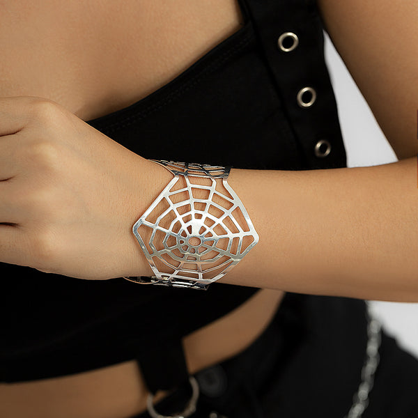 Spider Web Bracelet | Spider Web Bangle | Spiderweb Bracelet | Spider Web Cuff Bracelet | Spiderweb Armband