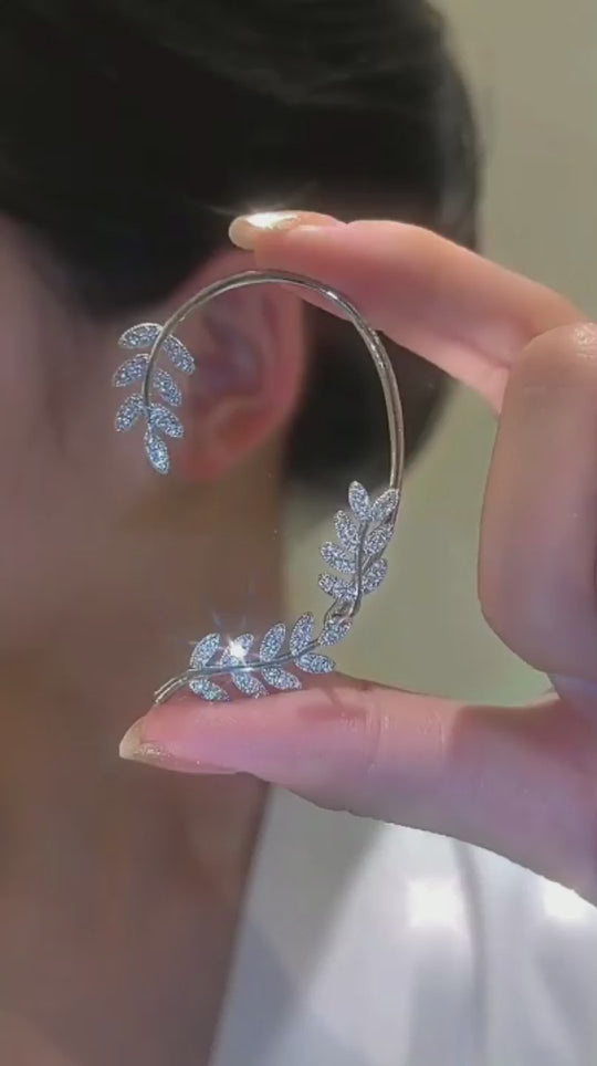 Fashion Leaf Earrings – Single Minimalist Statement Jewelry