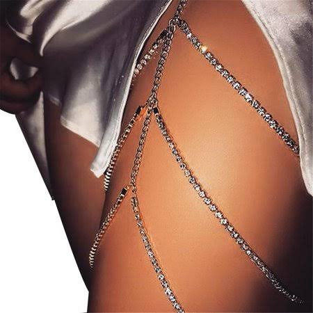 Beach Bikini Thigh Chain - Thigh Charm Body Jewelry - Festival wear Jewelry