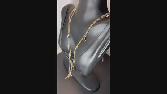 Moon And Star Y Necklace - Lariat  Celestial Jewelry for Women