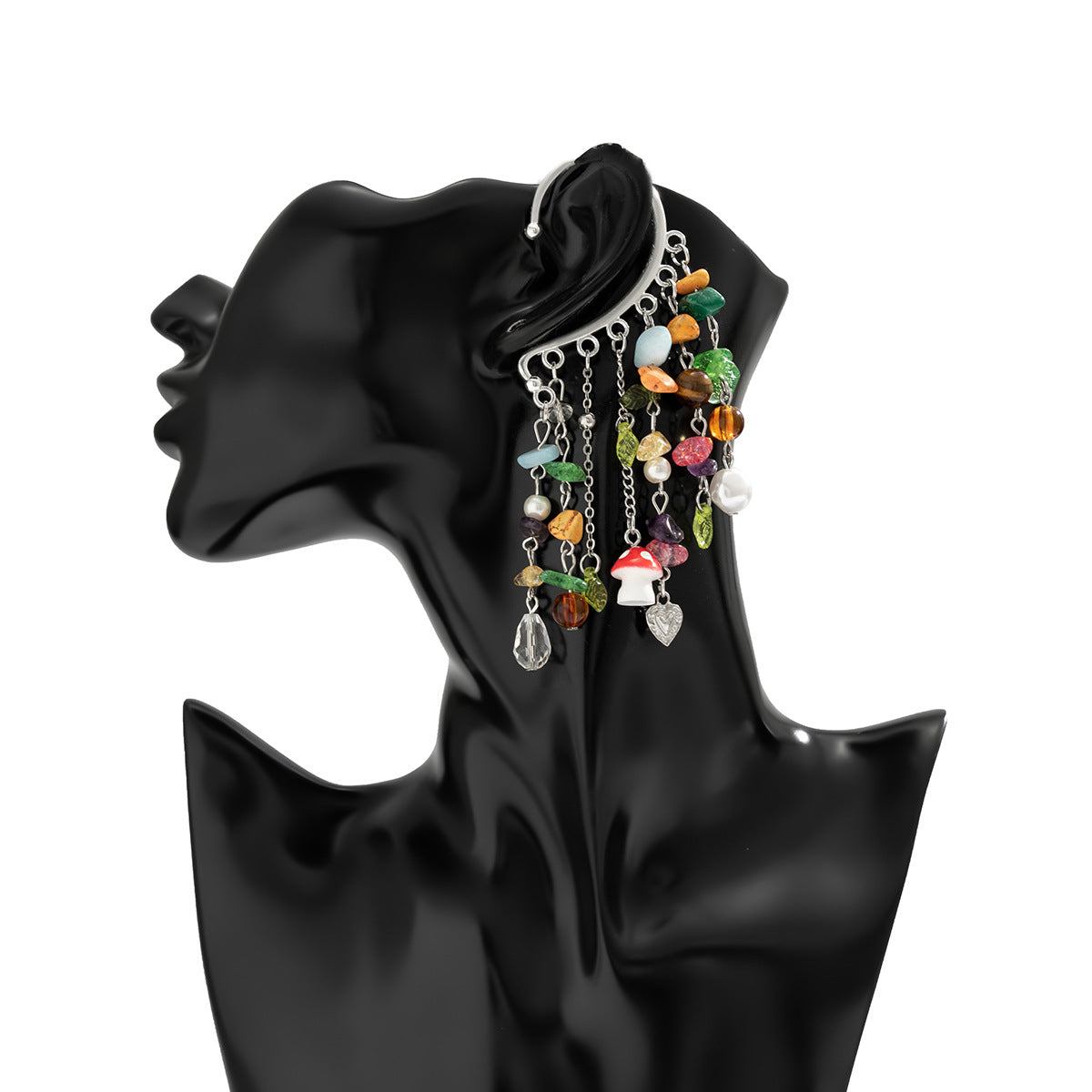 Colorful Drop Earrings - Multi-Color Earrings - Tassel Ear Cuff -  1PC