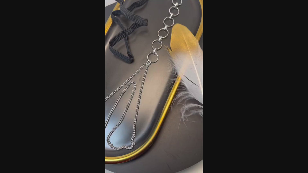 Loop Link Thigh Chain - Silver Circle Link Leg Body Jewelry