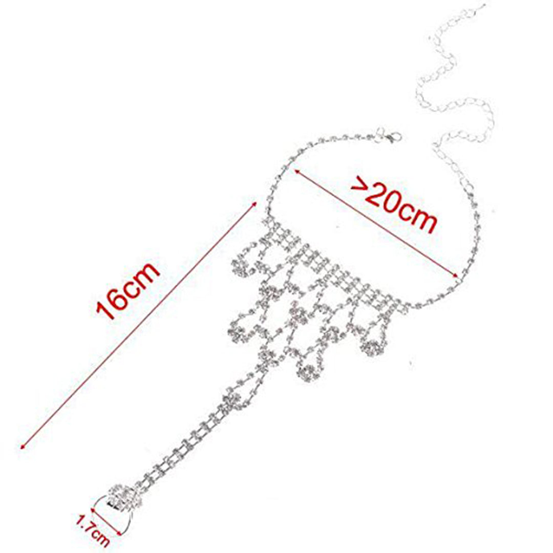 Flower Crystal Barefoot Sandal - Single Bridal Beach Wedding