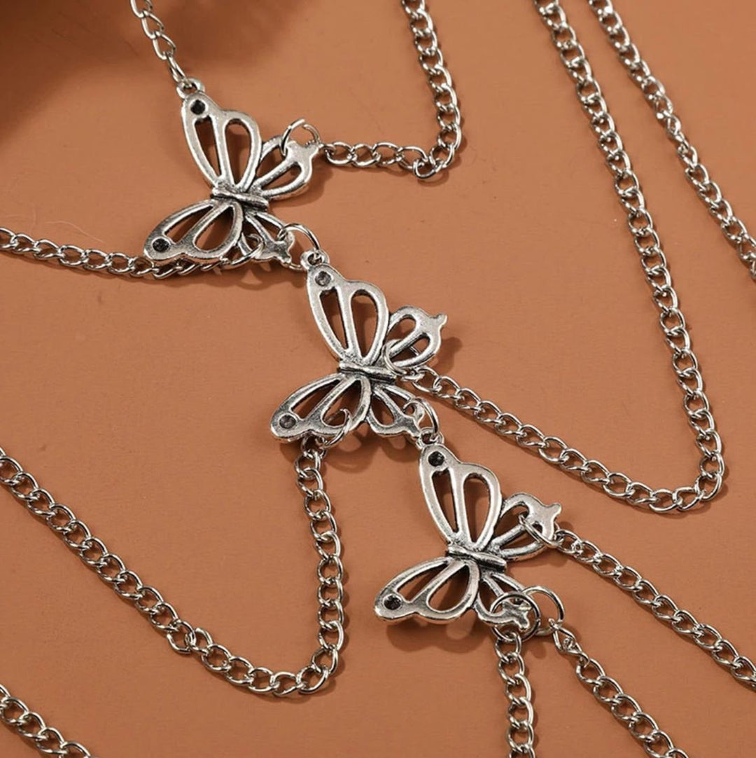Women sexy Butterfly leg Chain - Cascading Thigh Body Jewelry