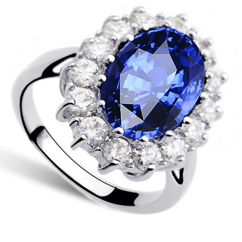 3 Pcs Cubic Zircon Pendant Necklace Luxury Set | Cubic Zircon Pendant | Oval Engagement Ring | Bridesmaid Necklace | Multi Stone Ring
